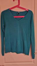 Pull en laine turquoise