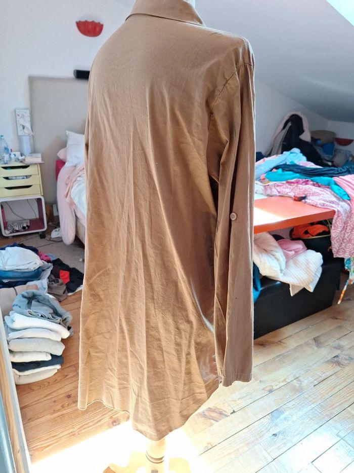 Chemise longue / tunique camel - photo numéro 2