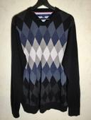 Pull col rond jacquard Tommy Hilfiger noir taille XL 058