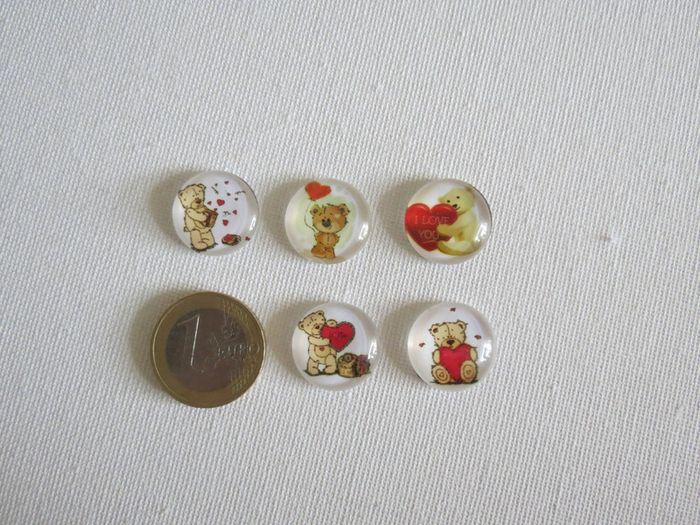 Lot de 6 Cabochons oursons - photo numéro 7