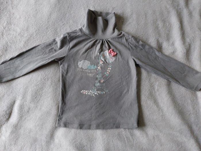 T-shirt manches longues Vertbaudet gris 2 ans - photo numéro 1