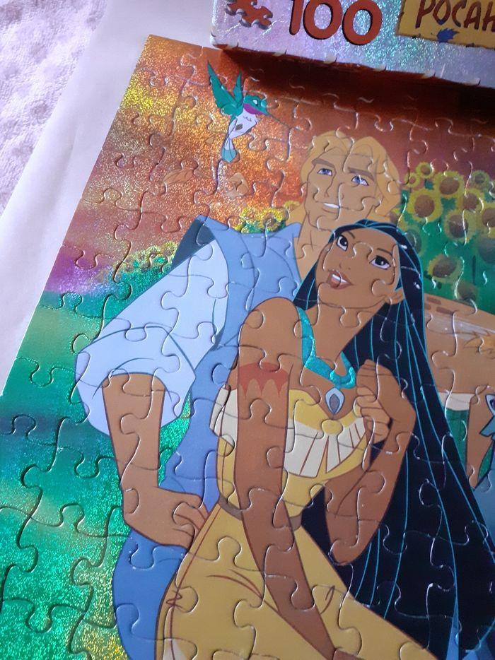 Pocahontas puzzle 100 pièces collector effet métallisé pailleté - photo numéro 4