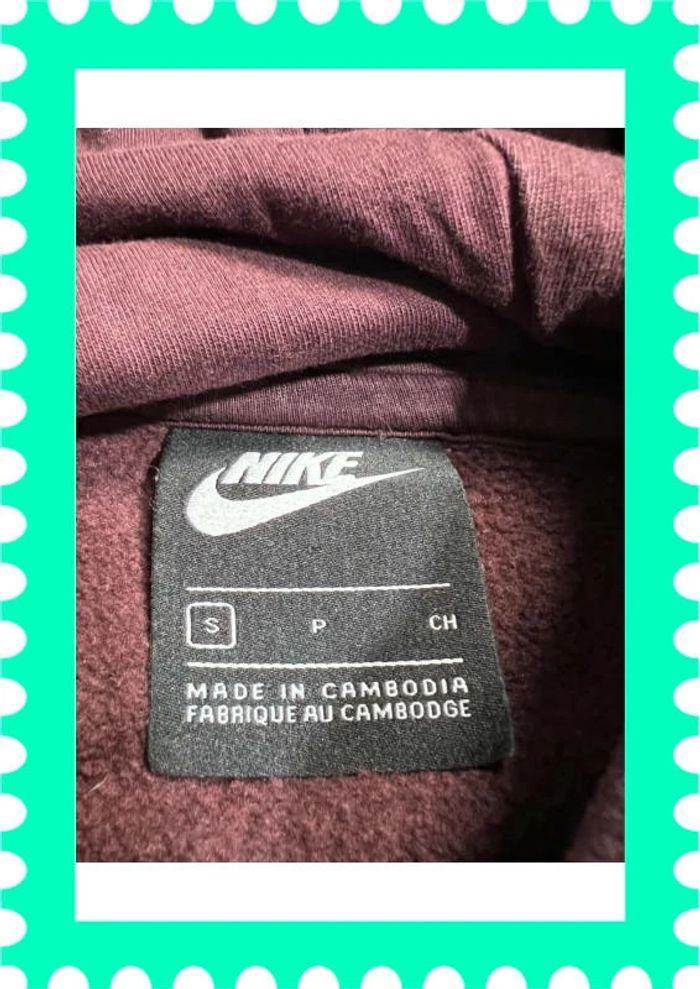 👕 Sweat à capuche Nike logo brodé Marron Taille S 👕 - photo numéro 8