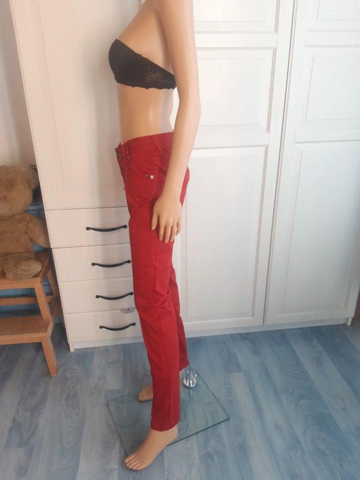 Pantalon DDP femme couleur rouge Noël taille S 36 - photo numéro 5