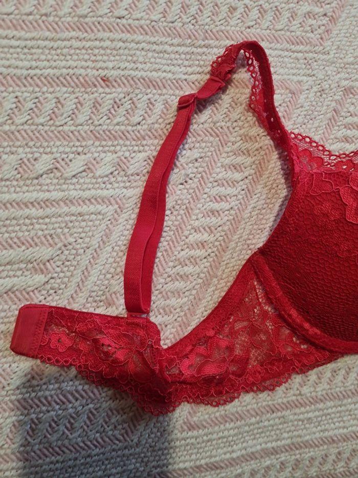 Soutien gorge rouge corail 90B - photo numéro 5