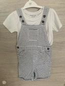 Ensemble, T-shirt salopette 12-18 mois