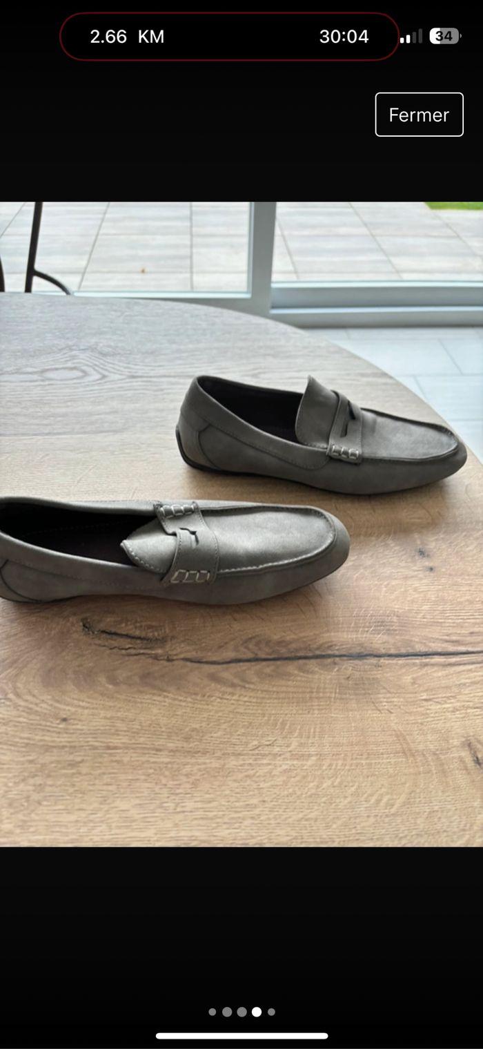 Mocassins nubuck gris  39 pier one - photo numéro 4