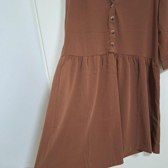 Robe midi col V taille S Grâce et Mila marron - photo numéro 3