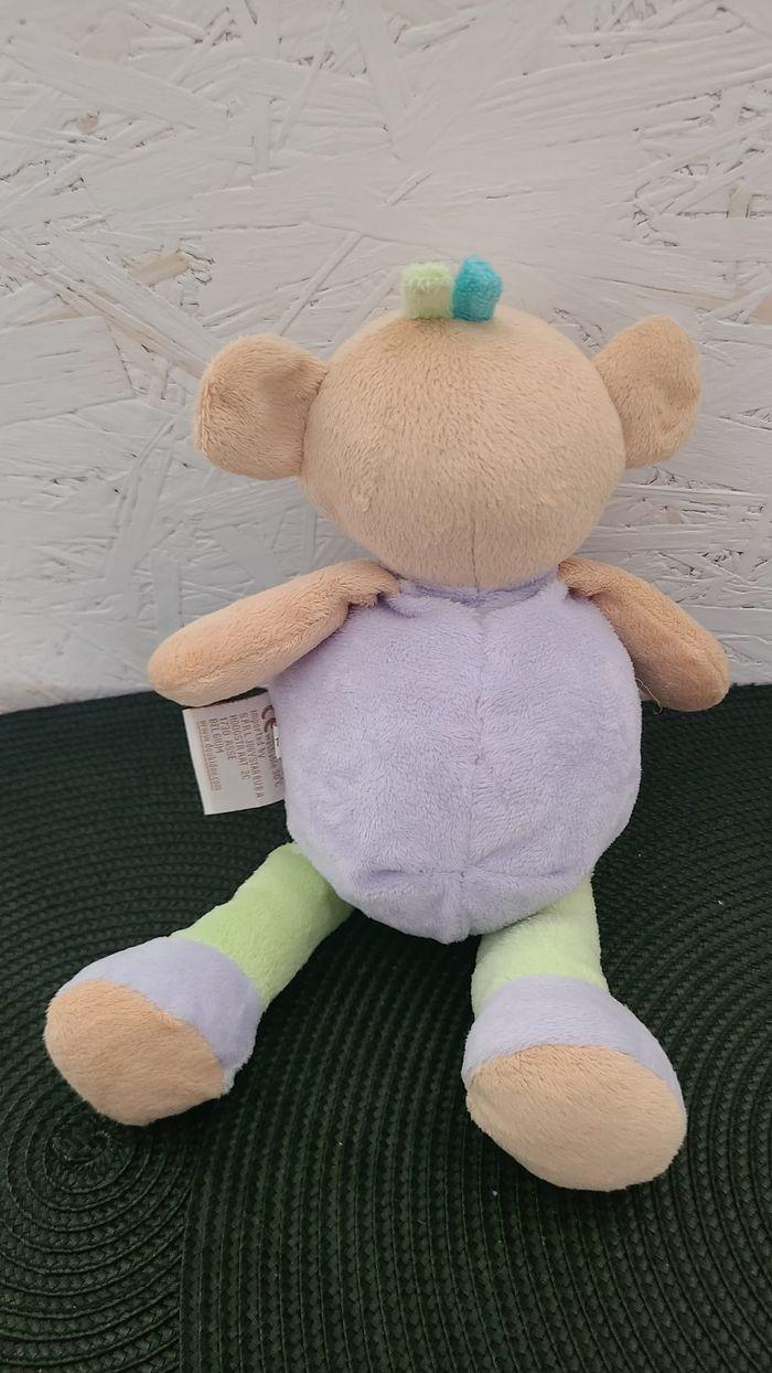 DOUDOU PELUCHE DOU KIDOU OURS KOALA PANDA MAUVE VERT FEUILLE - photo numéro 4