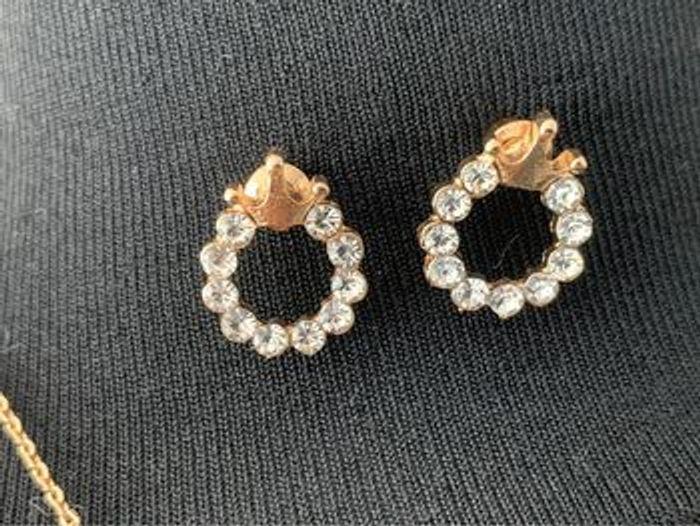 Ensemble Collier et boucles d’oreilles avec strass - photo numéro 5