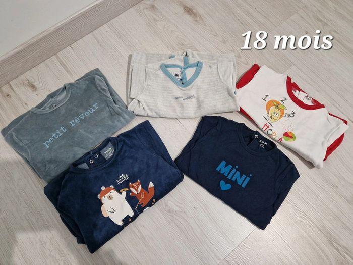 Lot de 5 pyjamas une pièce 18 mois