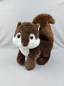 Peluche doudou écureuil GIPSY marron blanc environ 30 cm