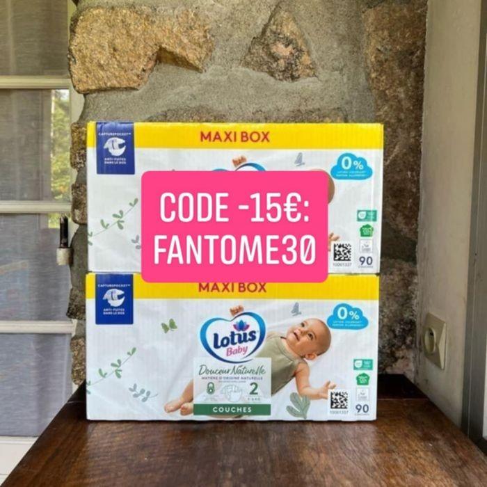 Lot 2 cartons Lotus Baby Taille 2 : 180 Couches - photo numéro 1