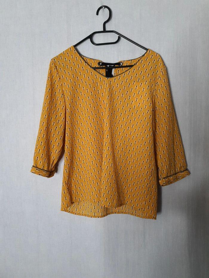 Blouse jaune à motifs - photo numéro 1