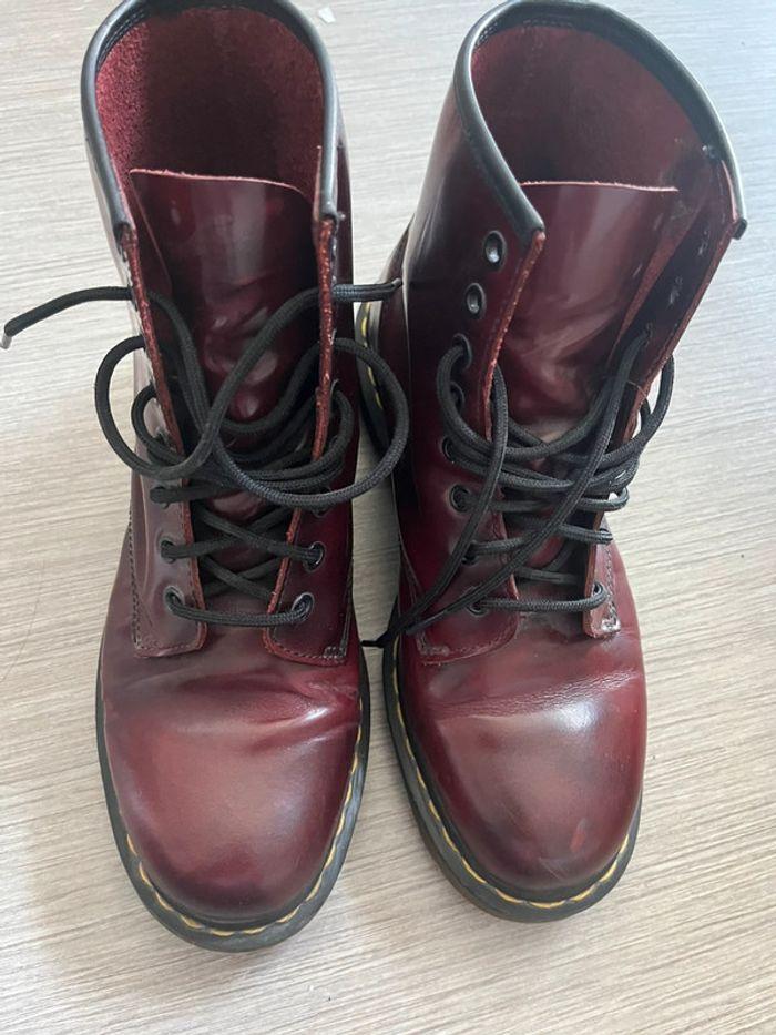 Dr Martens 1B89 bordeaux et noires pointure 43 - photo numéro 5