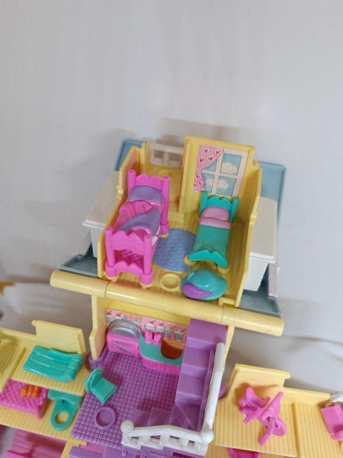 Polly pocket bluebird grande maison jaune yellow clubhouse house accessoires danse dépliable - photo numéro 11