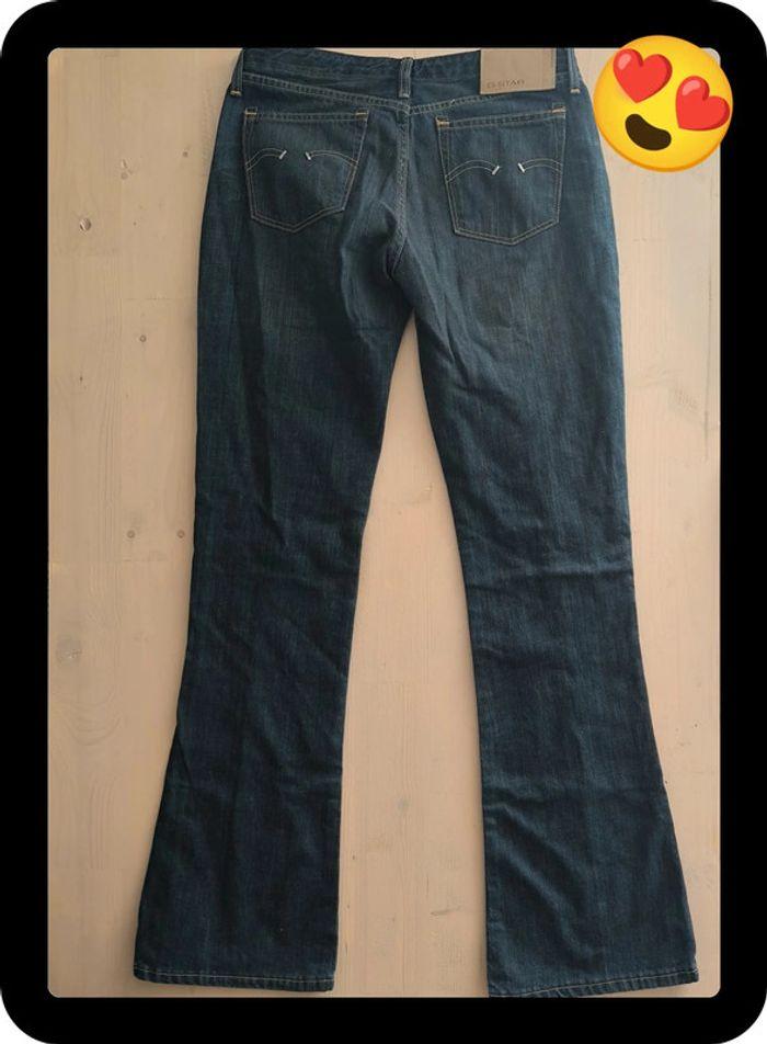 Jeans évasé bleu foncé G-star taille 40 (30 us) - photo numéro 2