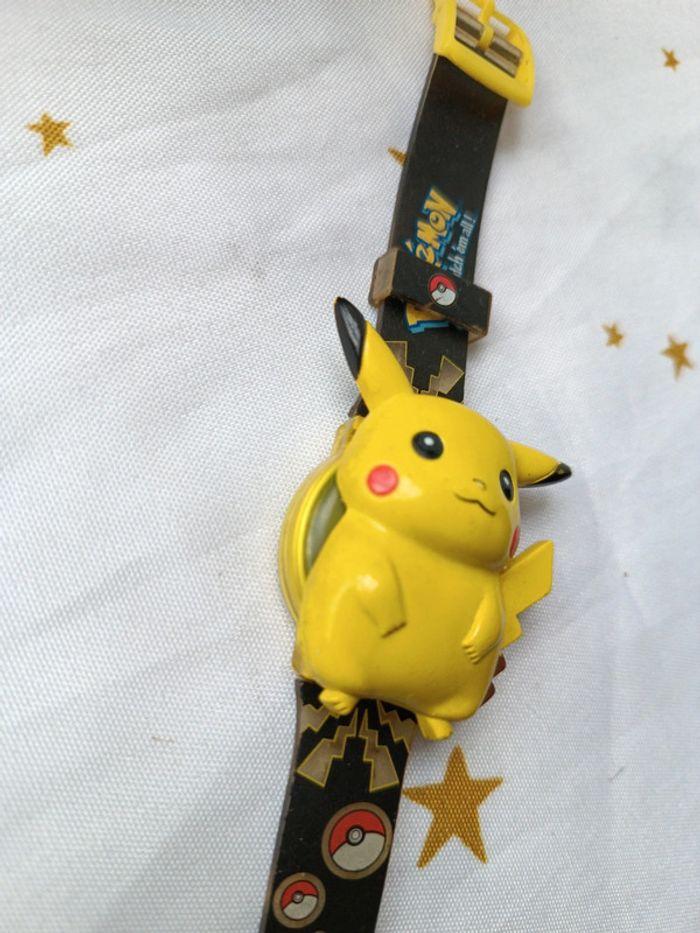 Pokémon Nintendo montre watch Pokéball 2011 bandai 1998 1995 1996 Pikachu vintage noir jaune - photo numéro 9