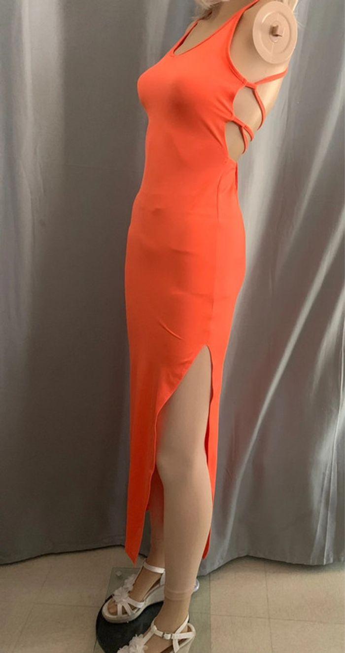 Magnifique robe longue orange - photo numéro 2