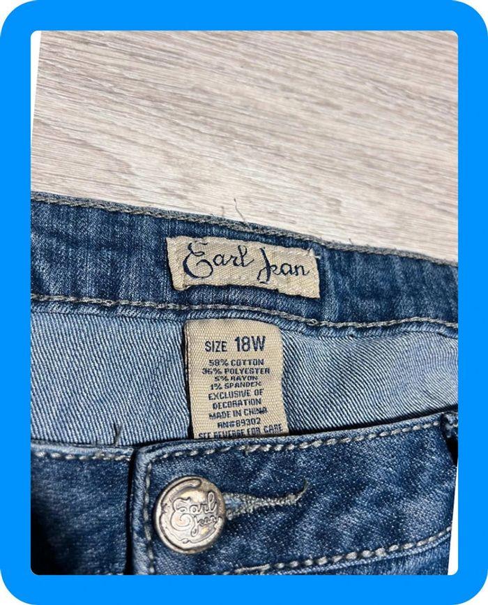 🩳 Short vintage brodé hip hop en jean Bleu Taille XL 🩳 - photo numéro 8