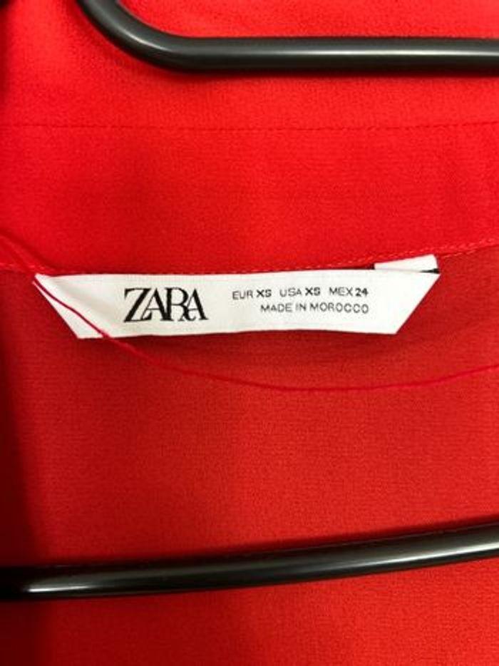 Zara blouse fluide rouge XS - photo numéro 5