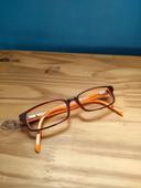 Lunettes Afflelou orange monture en plastique forme rectangle