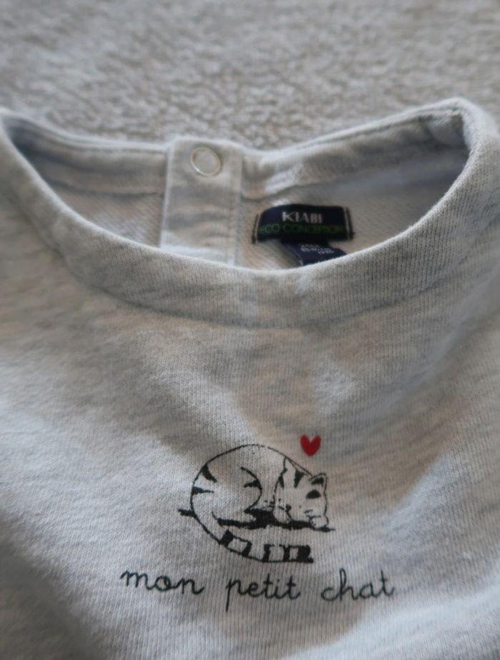 Sweat Fille Kiabi 24 mois motif chat - photo numéro 2