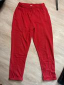 Pantalon jogging rouge femme