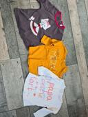 Lot 7 t-shirts manche longue 6 mois fille