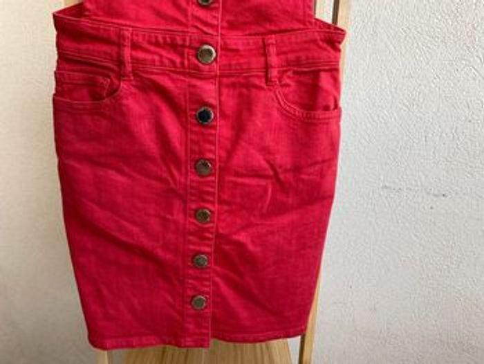 Robe salopette Maje rouge jeans Taille 34 - photo numéro 3