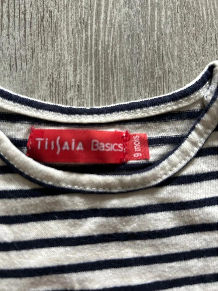 Tee shirt marinière Tissaia taille 9 mois - photo numéro 2