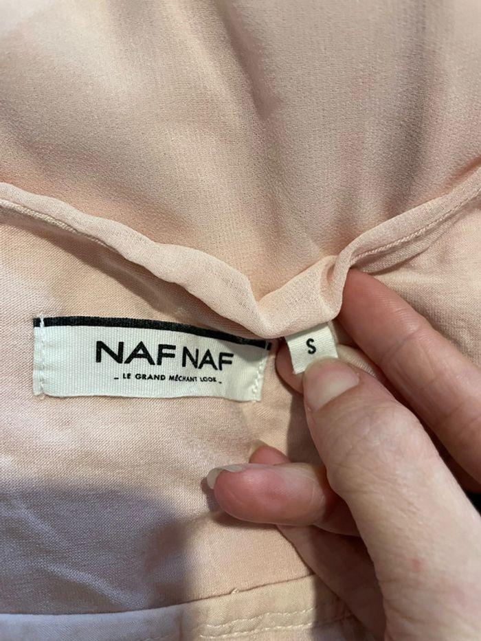 Robe sans manche rose en voile doublé Naf Naf taille S - photo numéro 5