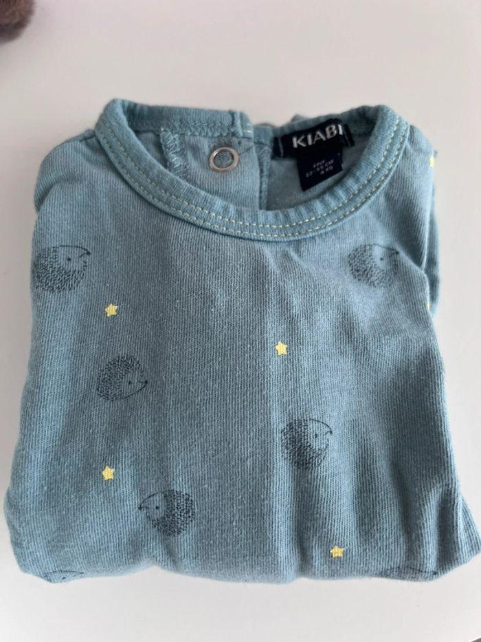 Pyjama /grenouillère bleue Kiabi taille 1 mois - photo numéro 1