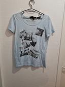 Joli petit t-shirt 123 bleu ciel