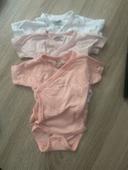 Lot de 3 bodies manche courte bébé fille