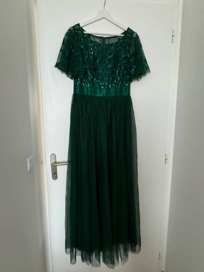 Robe cérémonie vert foncé XL - photo numéro 1