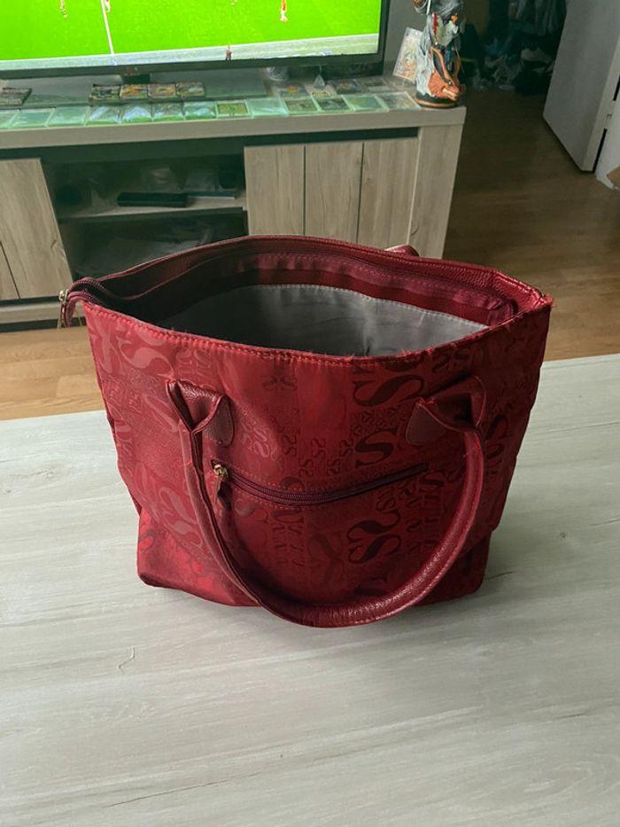 Sac à main femme rouge bordeaux - photo numéro 3