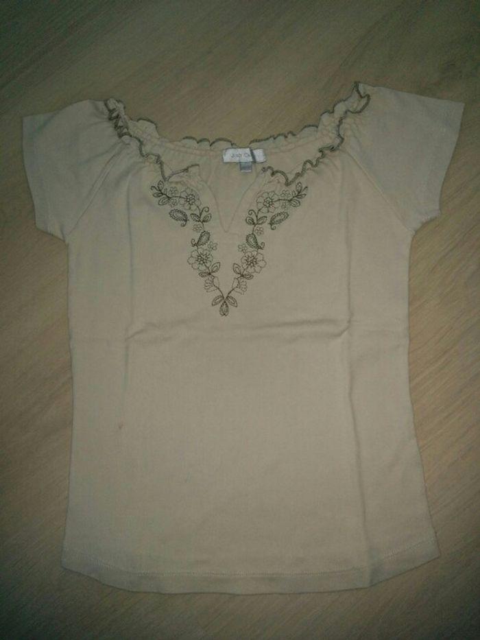 Tee-shirt 34/36 beige et kaki