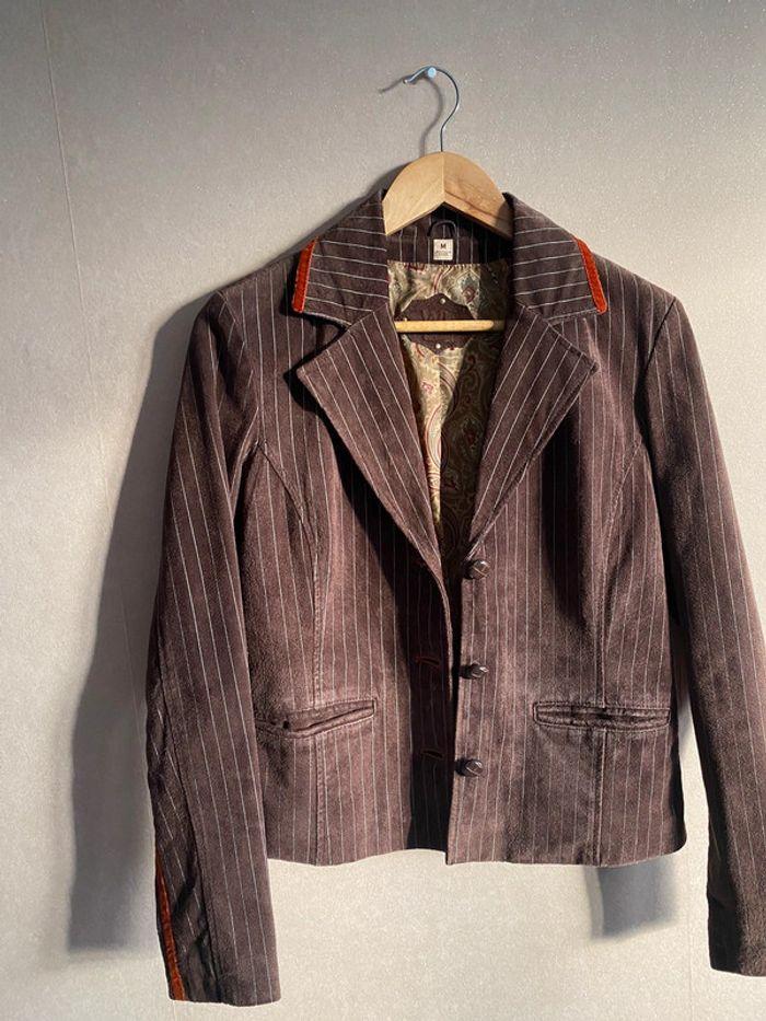 Y2K vintage Wilson leather and suede jacket - photo numéro 5