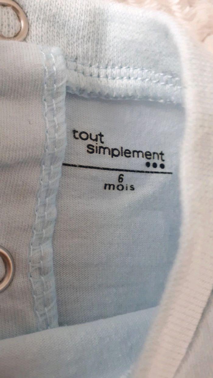 T-shirt manches longues bleu ciel Petit coquin Tout Simplement 6 mois - photo numéro 3