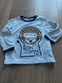 T shirt manches longues lion 18 mois