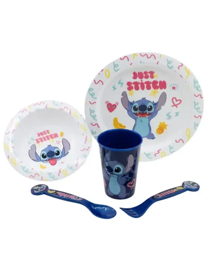 Set de vaisselle 5 pièces Stitch pour enfant - Produit Neuf - photo numéro 1