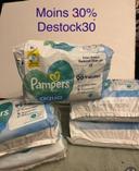 15 paquet de 48 lingettes Pampers harmonie Aqua pour 30€ moins 30% supplémentaires avec le code Destock30 ça passe à 21€