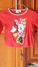 T shirt manche longue minnie