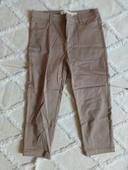 Pantacourt slim couleur taupe S