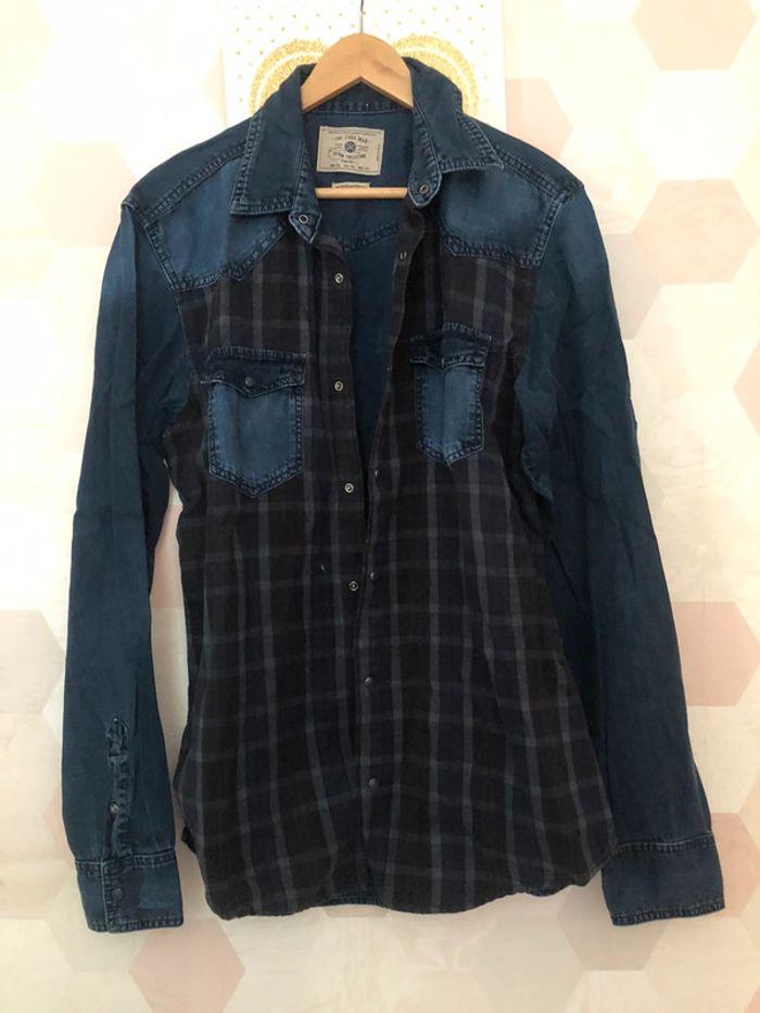 Veste chemise jean Zara XL - photo numéro 1