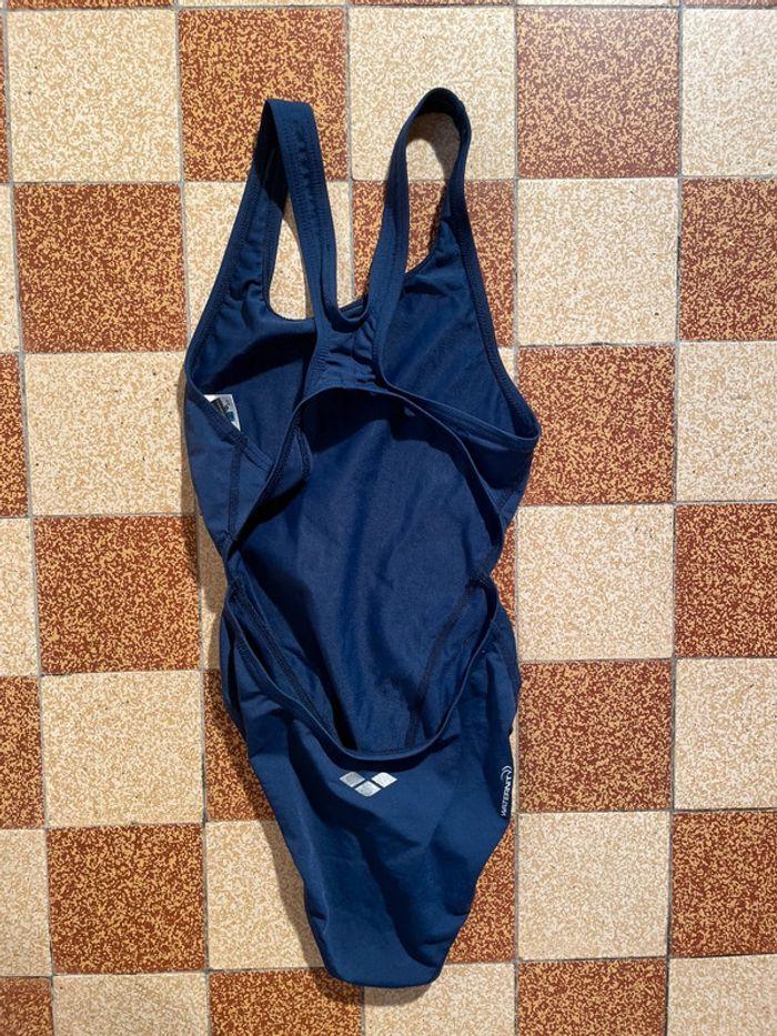 Maillot de bain bleu marine fille, 1 pièce, dos nu Arena - photo numéro 2