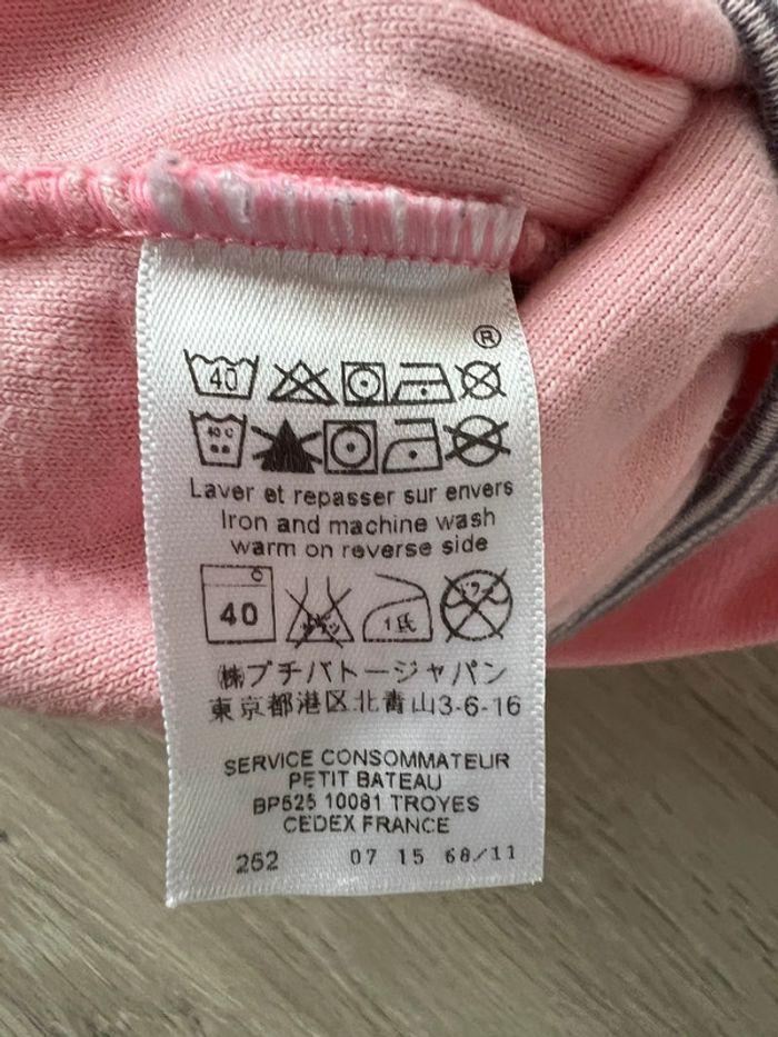 Grenouillère / pyjama velour chaud Petit Bateau rose taille 3 mois avec motif chat - photo numéro 6