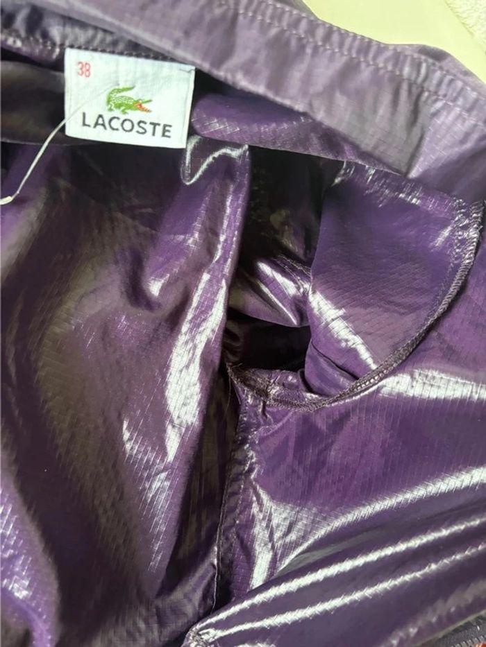 Veste imperméable coupe vent anti pluie Lacoste femme violet taille S/36 - photo numéro 14