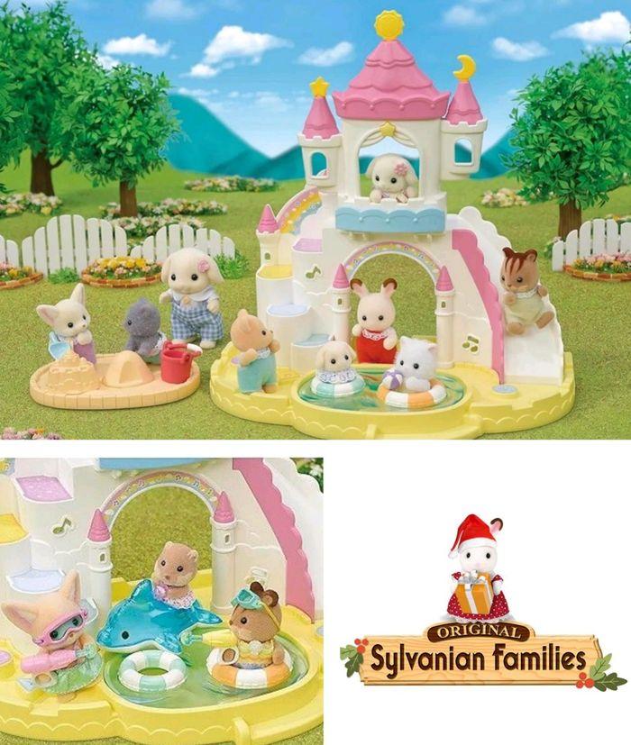 Sylvanian famille le bac à sable et piscine des bébés et le trio  des bébés à la piscine - photo numéro 2